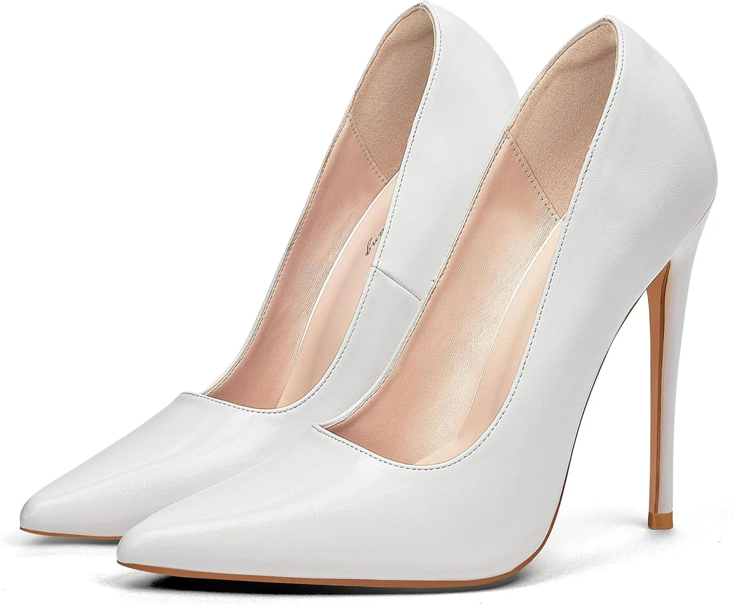 Elisabet Tang Women Pumps, Pointed Toe High Heel 4.7 inch/12cm Party Stiletto Heels Shoes Matte