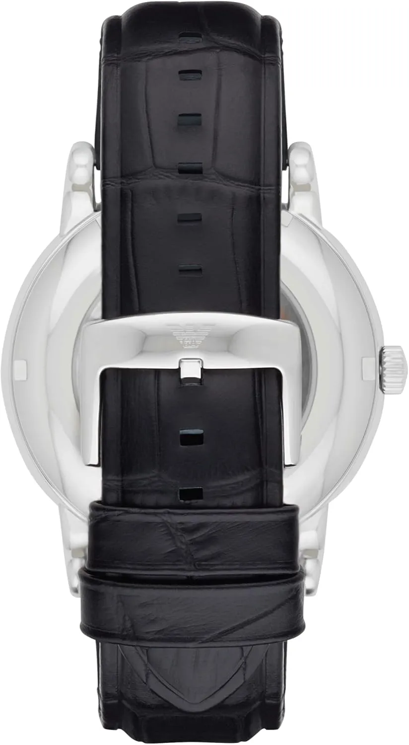 Emporio Armani Automatic Self-Winding Dress Watch with Stainless Steel Or Leather Band