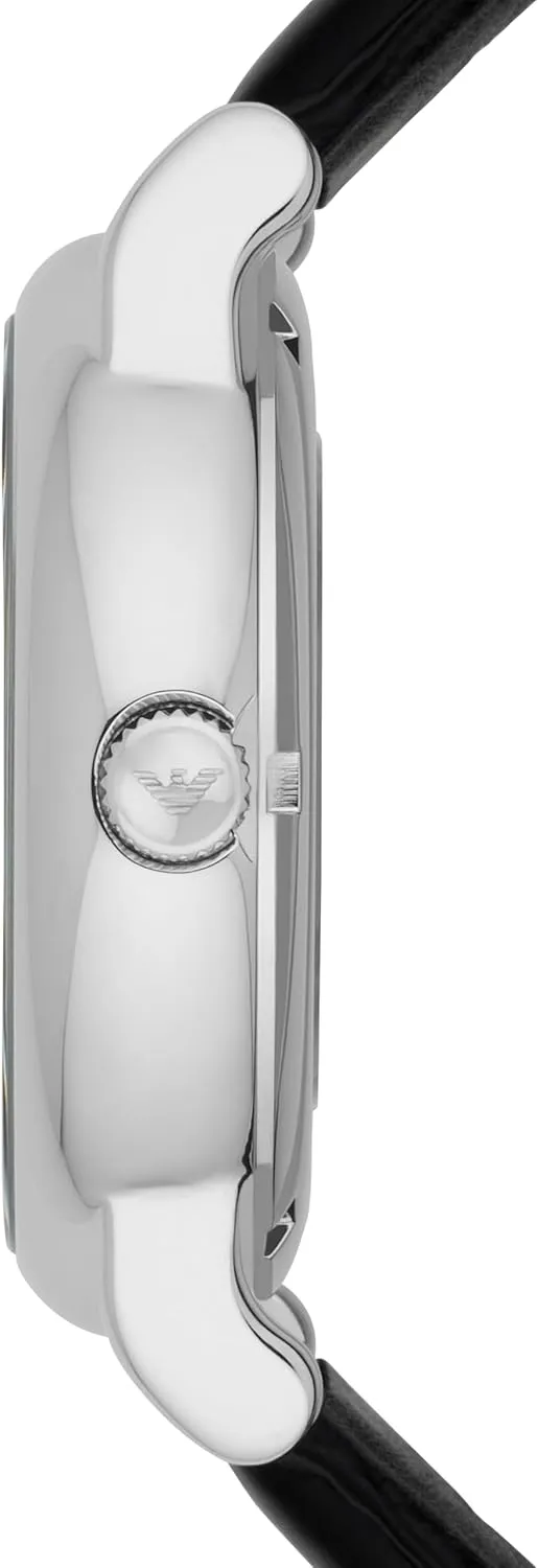 Emporio Armani Automatic Self-Winding Dress Watch with Stainless Steel Or Leather Band