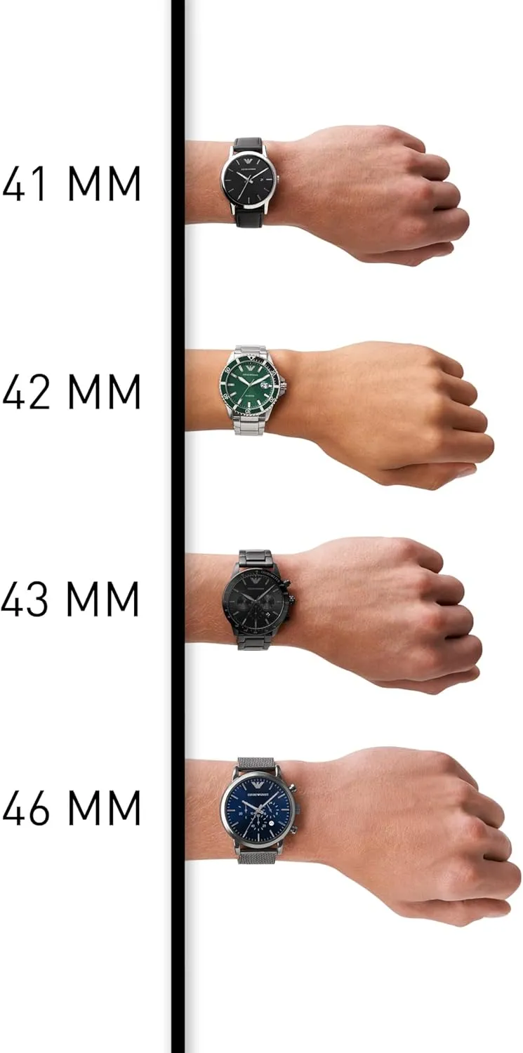 Emporio Armani Automatic Self-Winding Dress Watch with Stainless Steel Or Leather Band