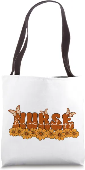 Endocrinology Nurse Endocrinologist Squad Groovy Orange Tote Bag