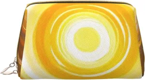 Eternal Glow Print Cute Small Makeup Bag, Leather Cosmetic Bags for Purse Women Gifts Make Up Organizer Travelling