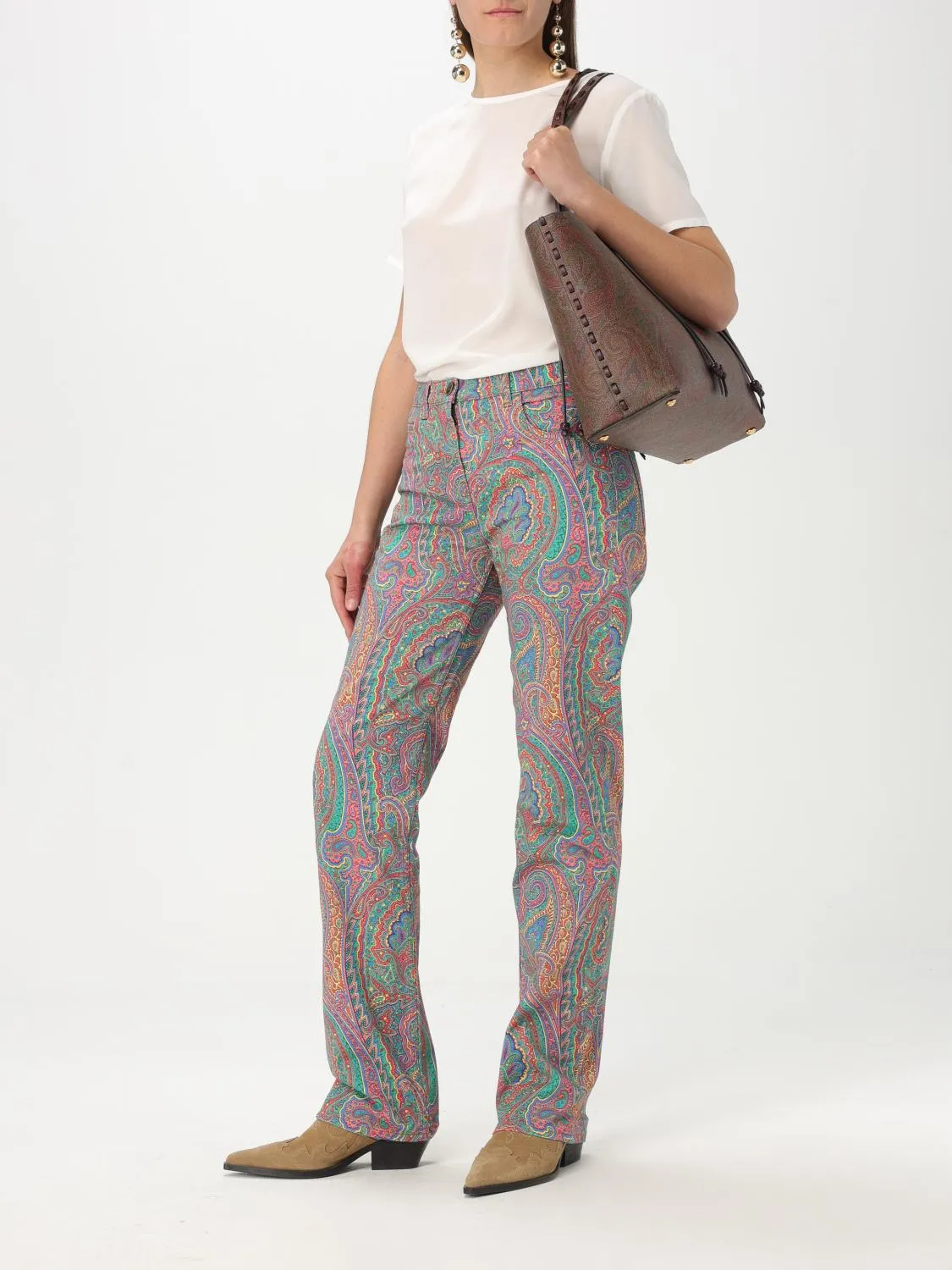 Etro Tote Bags Woman Leather
