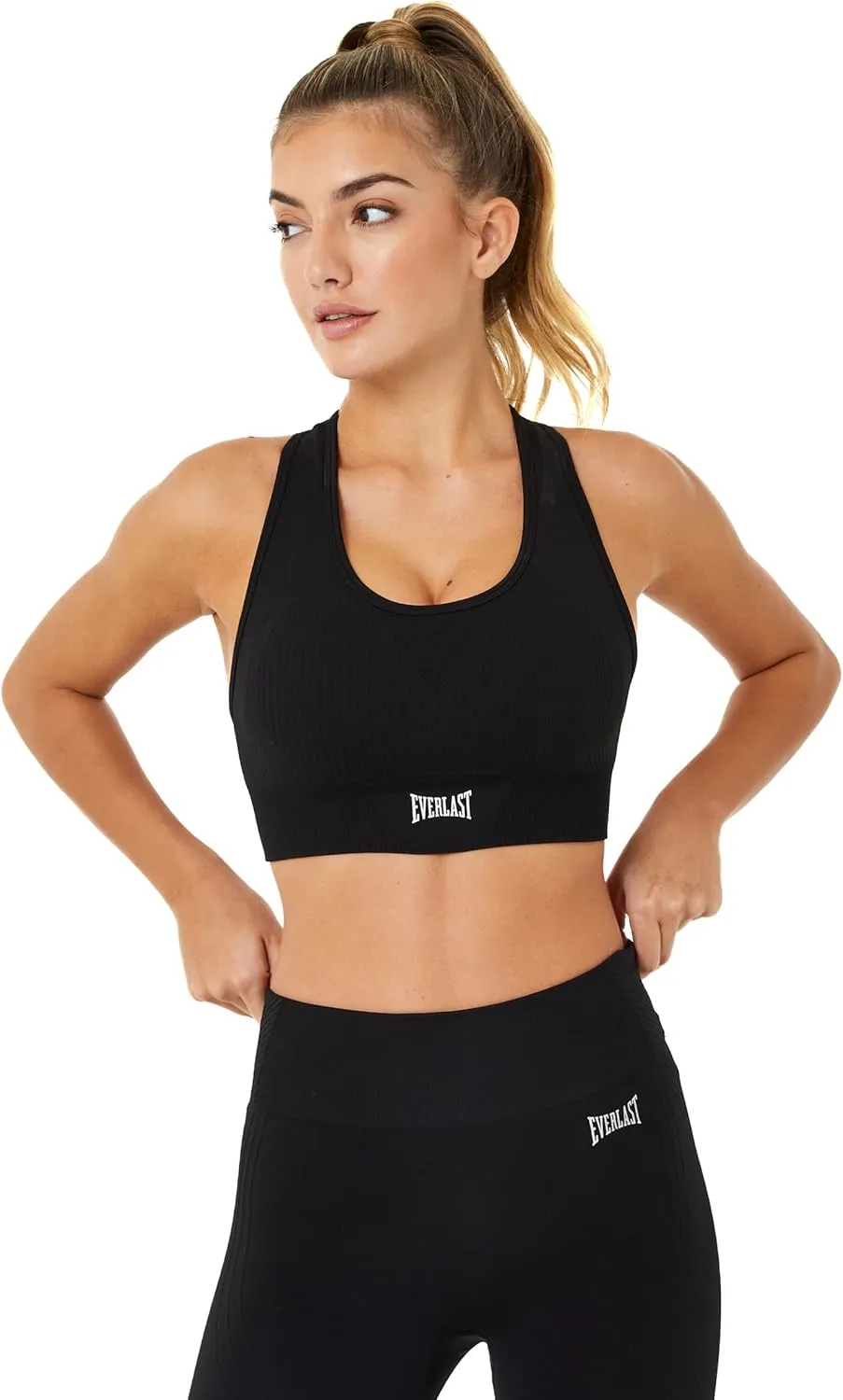 Everlast Womens Seamless Crop Bra Blk