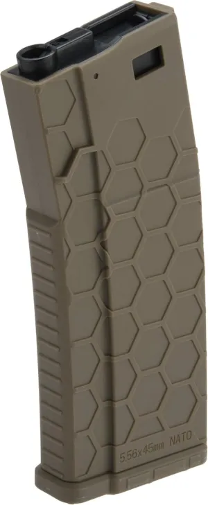 Evike Airsoft - EMG Helios Hexmag Airsoft Polymer 300rd FlashMag Mag for M4-Style Series Airsoft AEGs (Color: Dark Earth/Single)