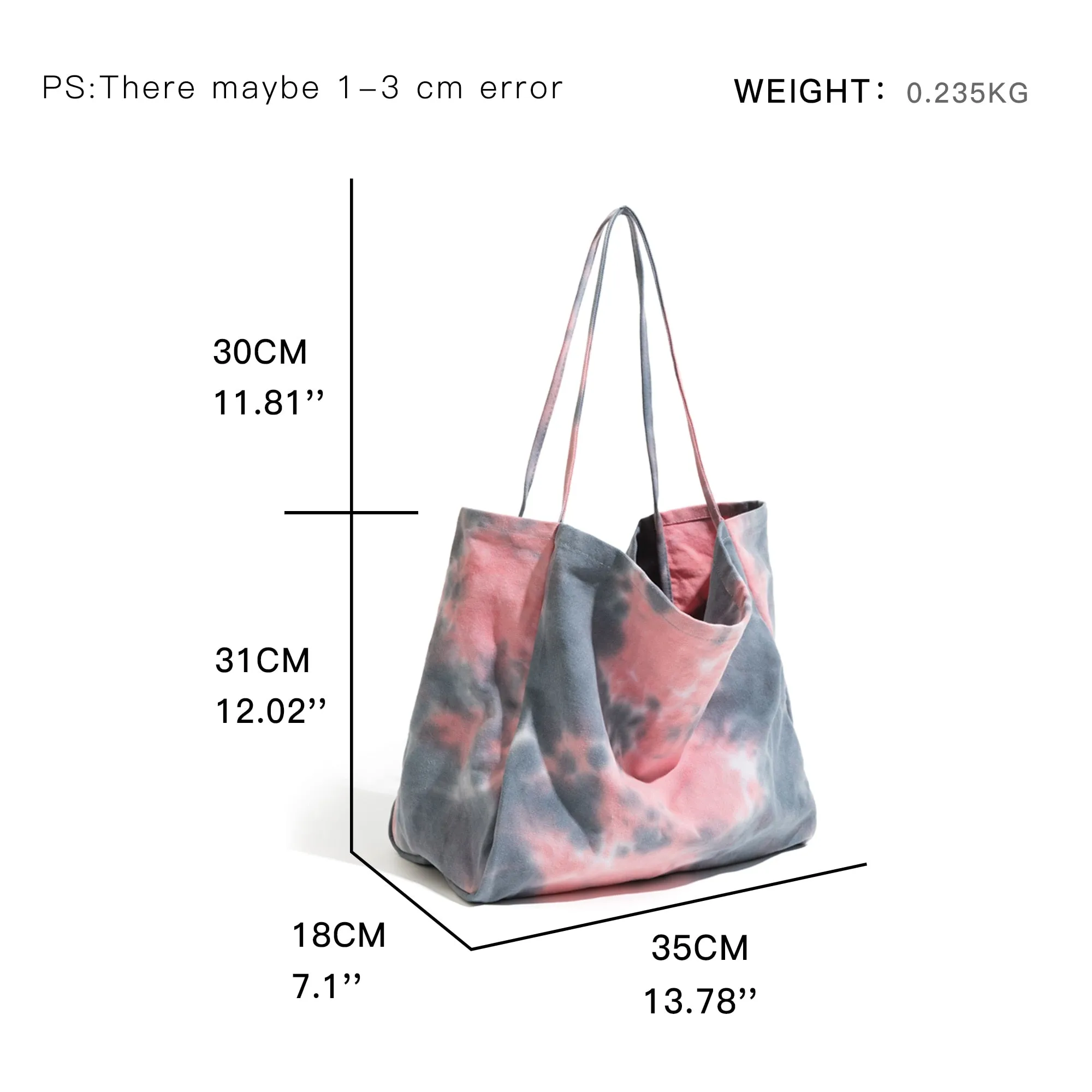 Ewa Tie Dye Canvas Shopper Totes - 3 Colors
