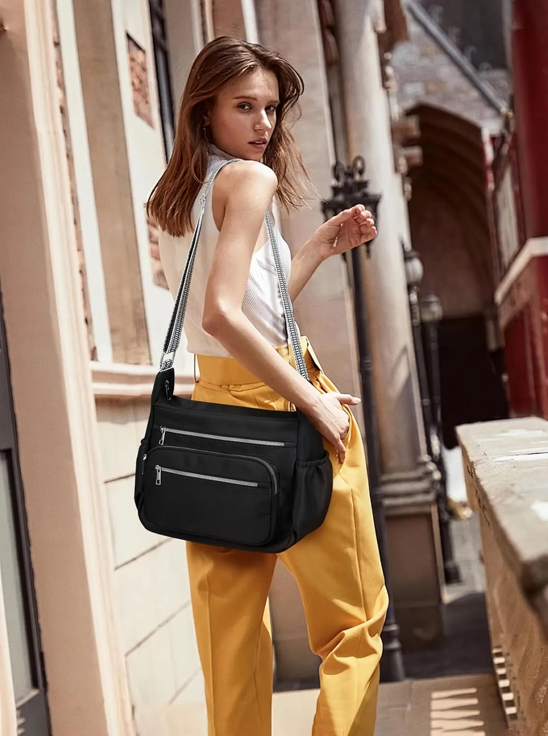 Fancy Forest Tote Bag for Women - Shoulder Handbag Bag with Multiple Pockets, Crossbody Purse for Ladies' Travel, Work