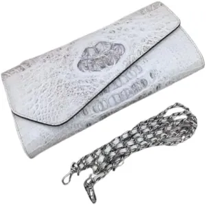 Fashion Designer Genuine Alligator Leather Female Flap Chain Purse Lady Bag Crocodile Skin Women's Single Shoulder Bag