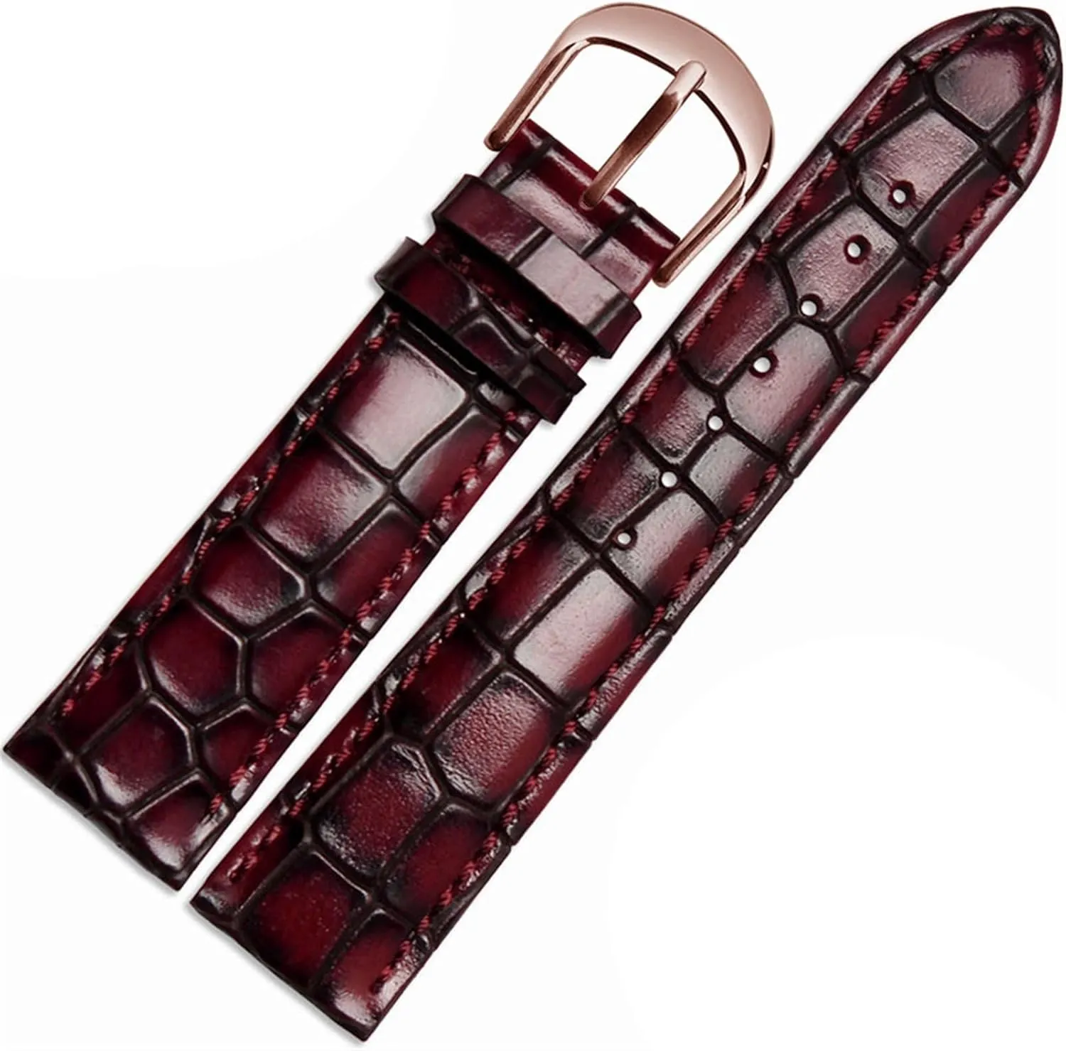 Fashion genuine leather watchband Clear personality crocodile texture strap bracelet Wrist watch band 18mm 20mm 22mm