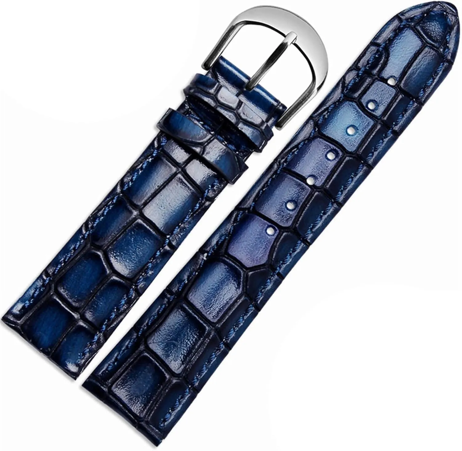 Fashion genuine leather watchband Clear personality crocodile texture strap bracelet Wrist watch band 18mm 20mm 22mm