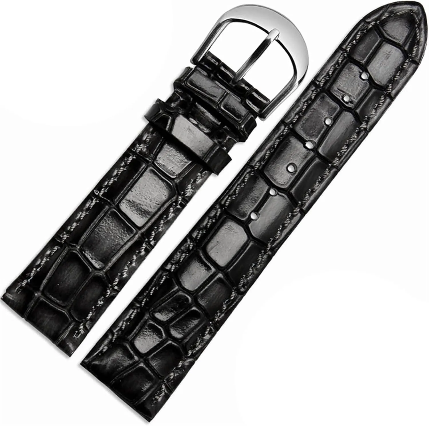 Fashion genuine leather watchband Clear personality crocodile texture strap bracelet Wrist watch band 18mm 20mm 22mm