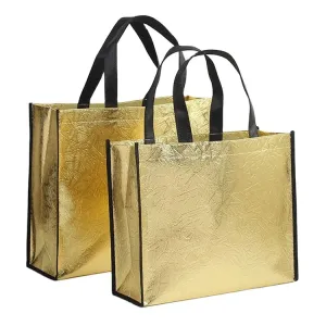 Fashion Quilted Golden Metallic Bag