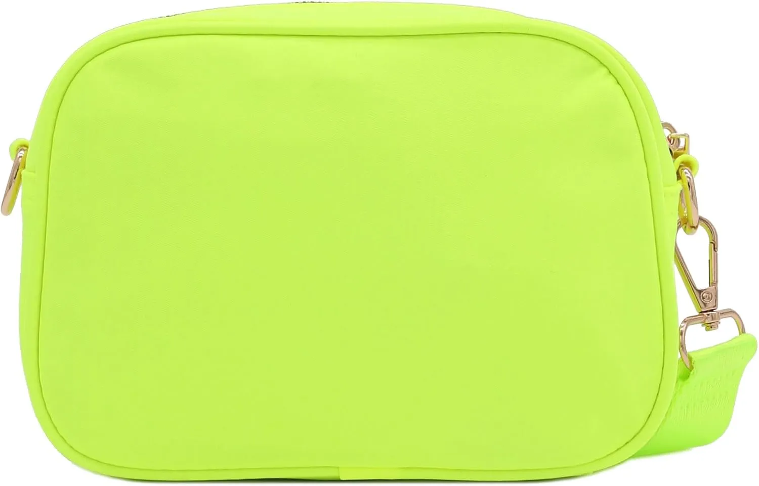 FashionPuzzle Quilted Nylon Crossbody Bag with Wide Strap