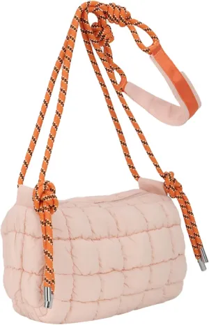 Fecialy Quilted Puffer Tote Bag for Women Quilted Crossbody Bag Lightweight Nylon Shoulder Bag Puff Padding Handbags