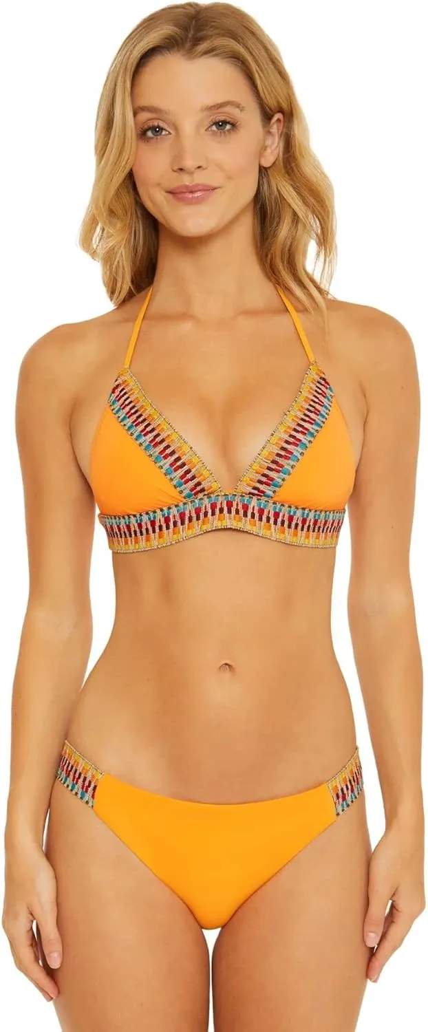Fiesta Avery Halter Top Orange Burgundy SM