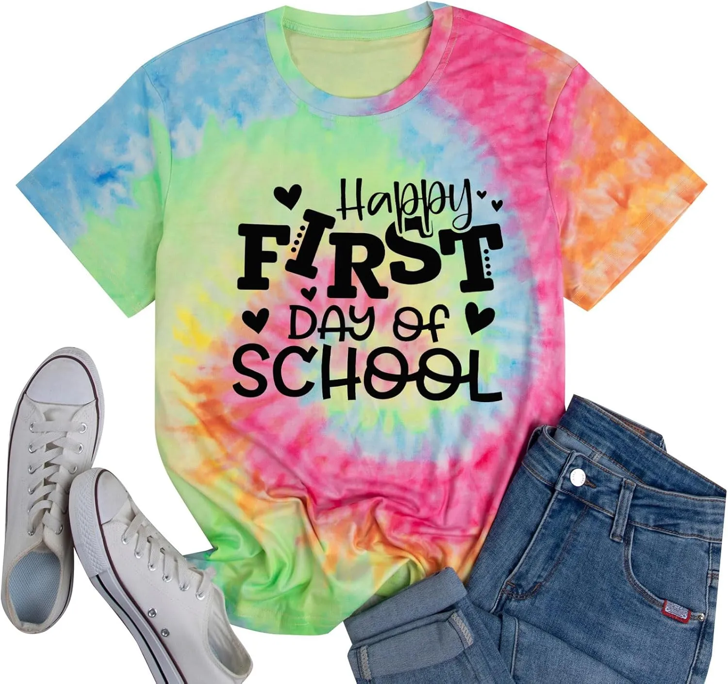 First Day of School Teacher Shirt Back to School Tshirts Women Teachers Day Tees Teacher Life Casual Tops