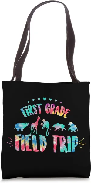 First Grade Students School Zoo Tie Dye Field Trip Matching Tote Bag