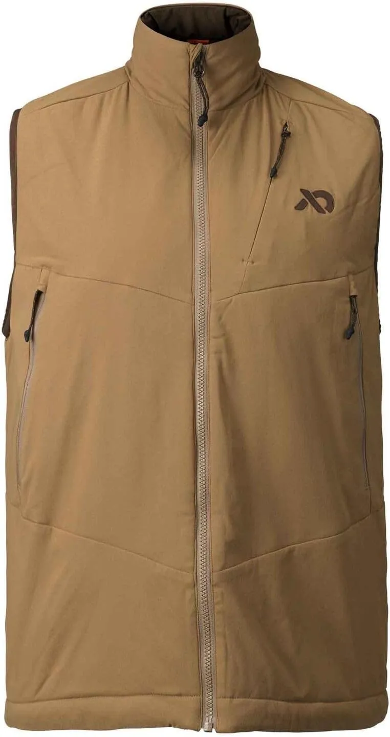 First Lite Men's Primer Puffy Vest - Insulated Windproof Camo Waterfowl Hunting Vest