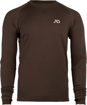 First Lite Men's Wick Long Sleeve Crew - Merino Wool Camo Hunting Base Layer, UV Protection Moisture Management Shirt