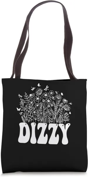 Floral DIZZY Tee Wildflower Graphic Tote Bag
