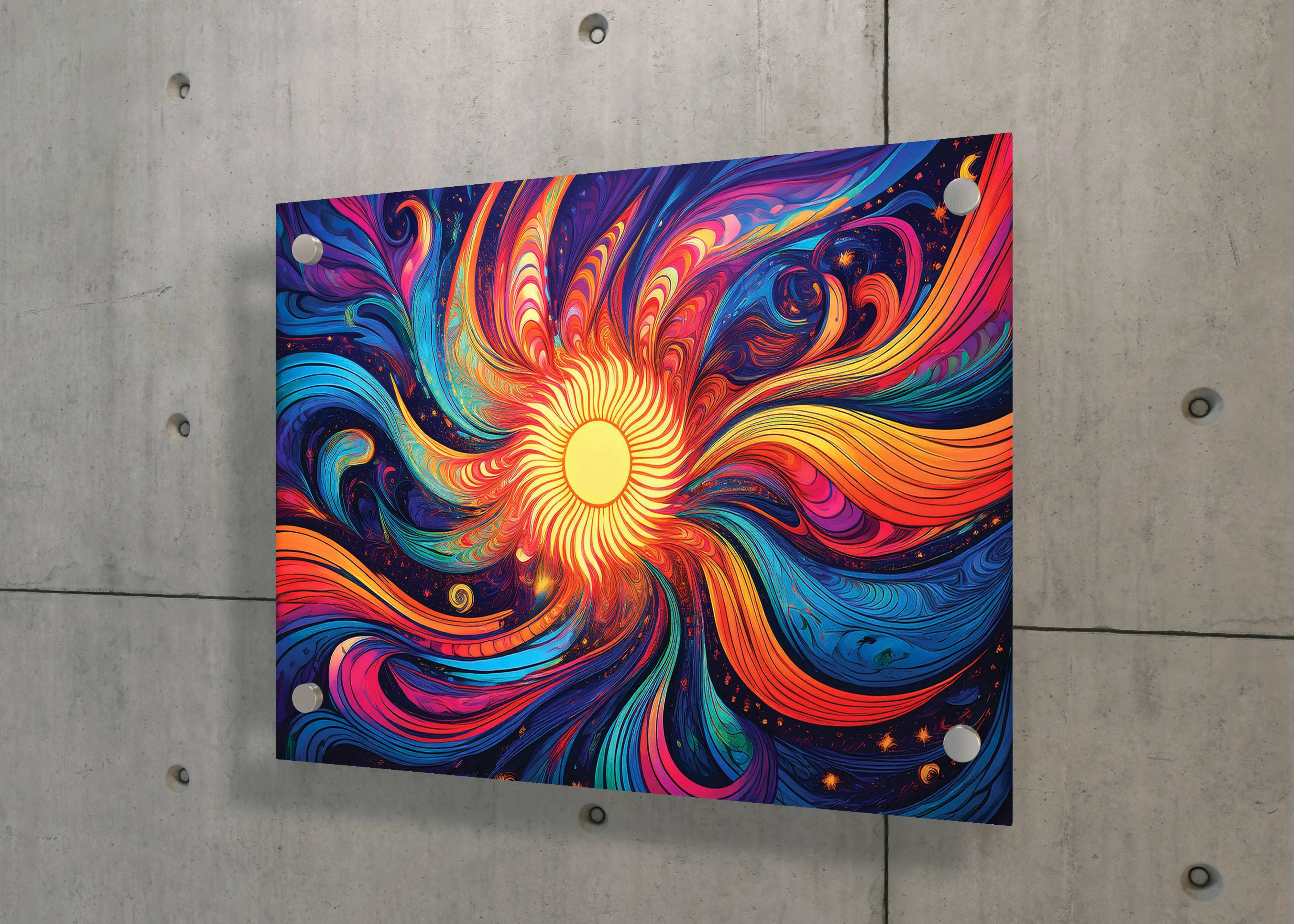 Flower Flash – A Trip in Time: Groovy Art - Psychedelic Wall Hanging