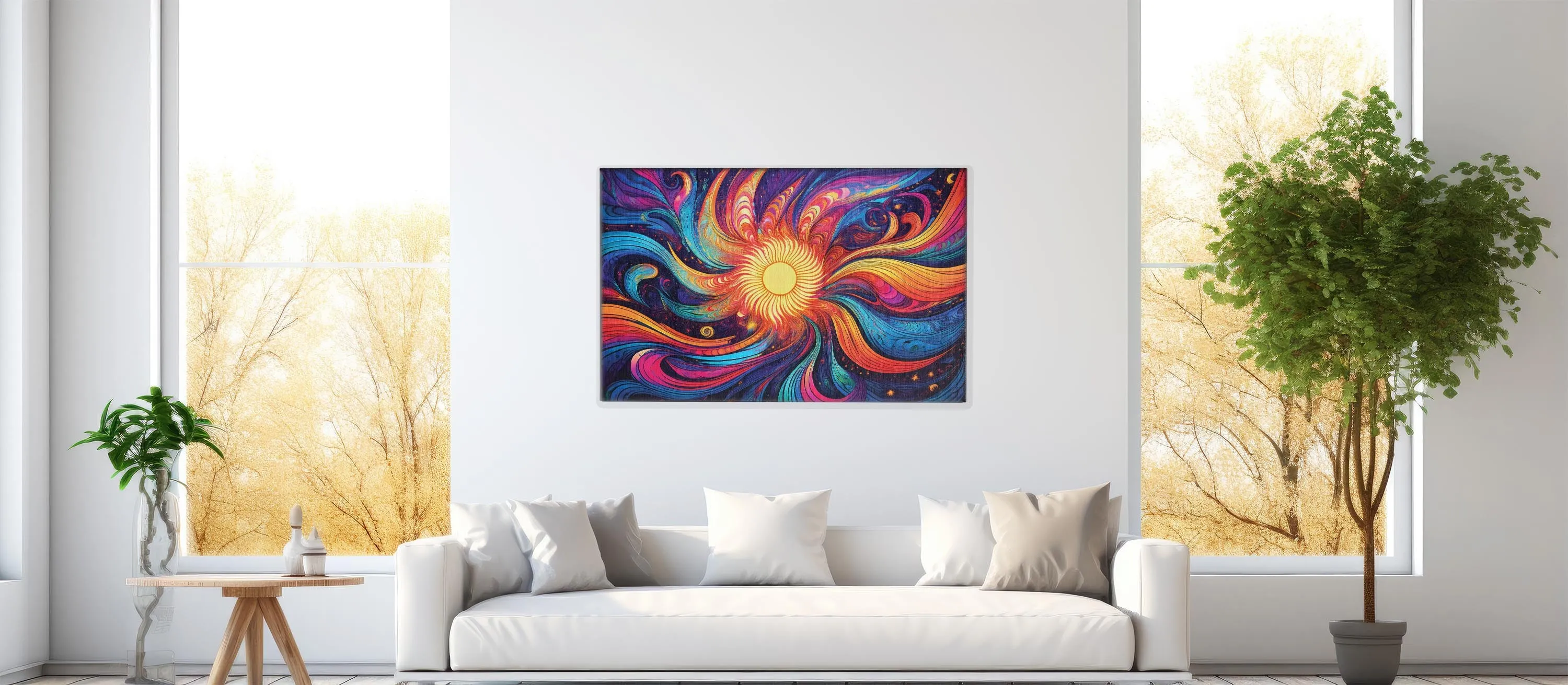 Flower Flash – A Trip in Time: Groovy Art - Psychedelic Wall Hanging