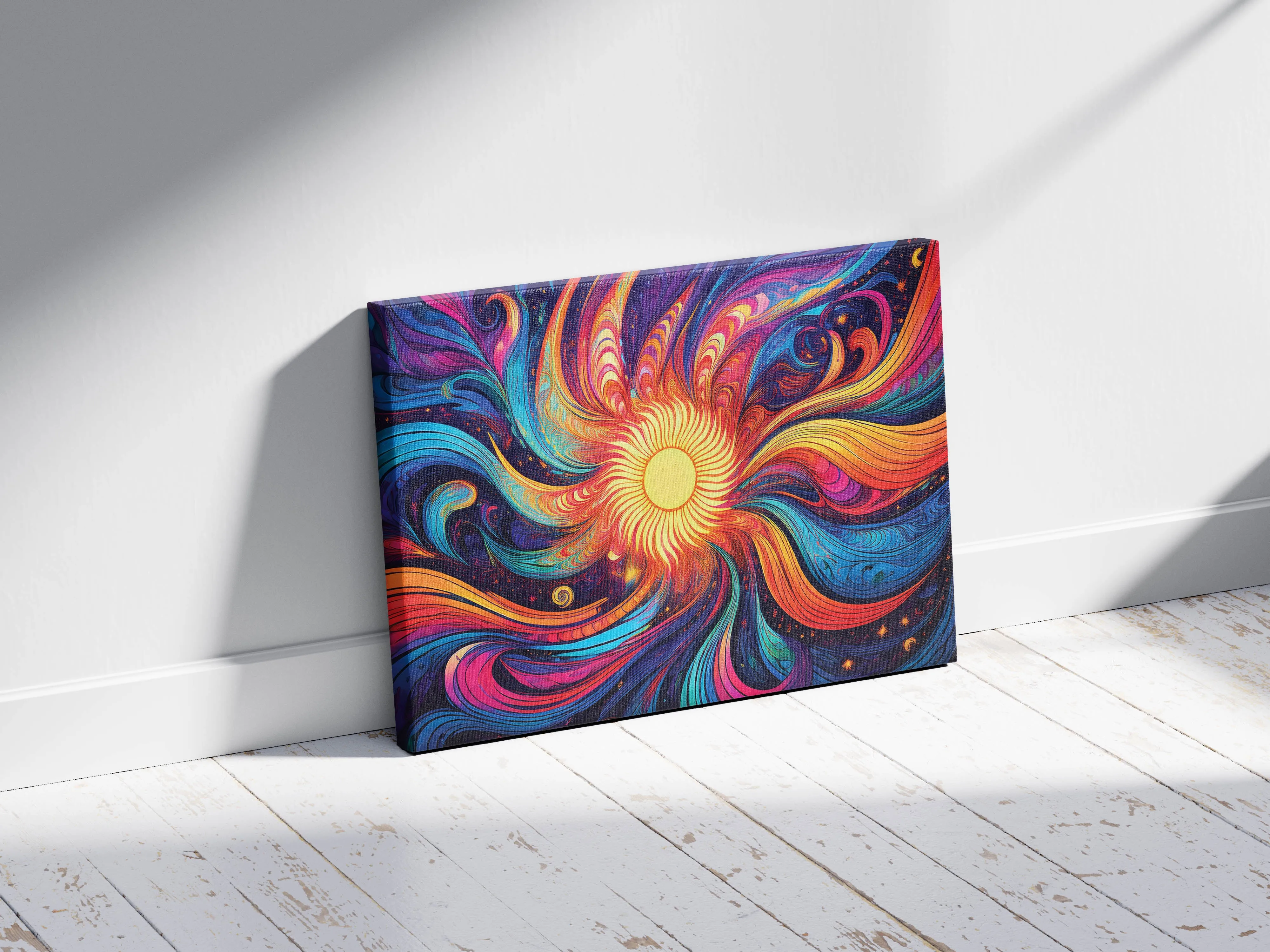 Flower Flash – A Trip in Time: Groovy Art - Psychedelic Wall Hanging