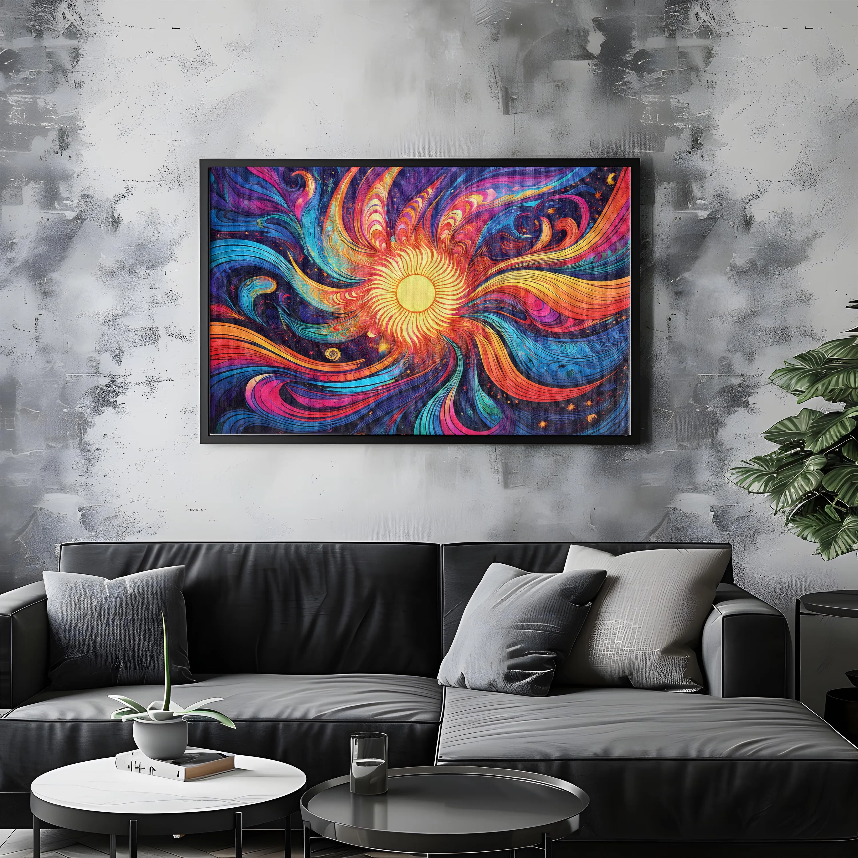 Flower Flash – A Trip in Time: Groovy Art - Psychedelic Wall Hanging