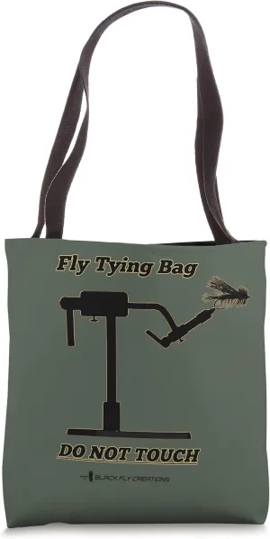 Fly Tying Bag Case Tote Fly Tyers Gift Stimulator, Black Fly Tote Bag