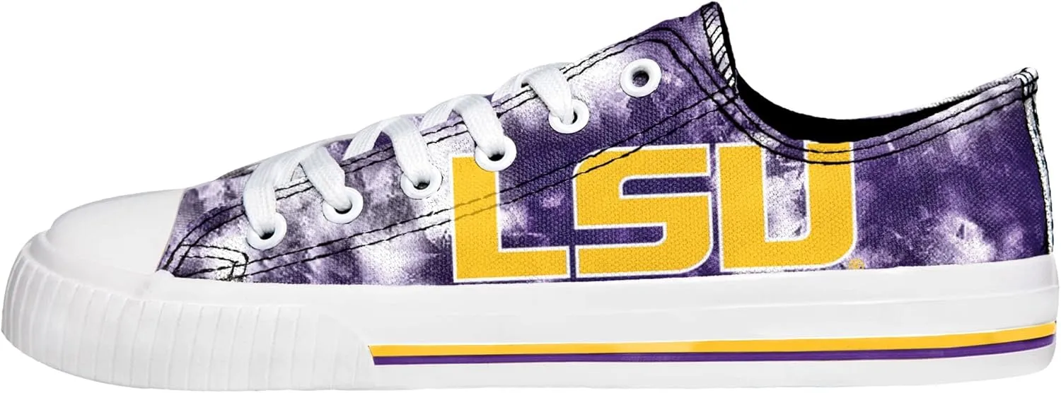 FOCO Women's NCAA College Team Logo Fashion Low Top Canvas Sneakers Shoes