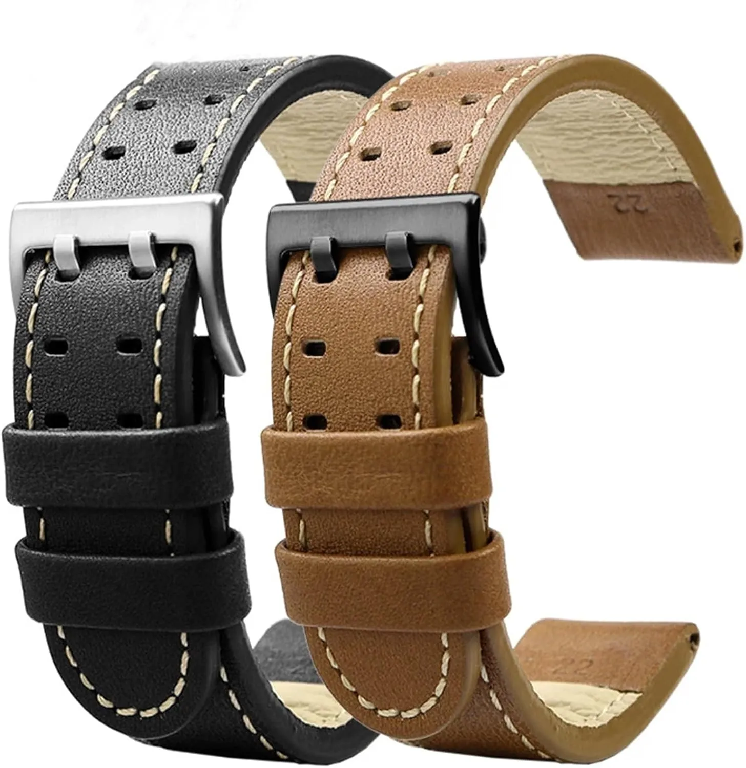 For Hamilton Khaki aviation Watch H77616533 H70615733 Watch Strap Genuine Leather jazz field Men WatchBand 20 22 Military Style