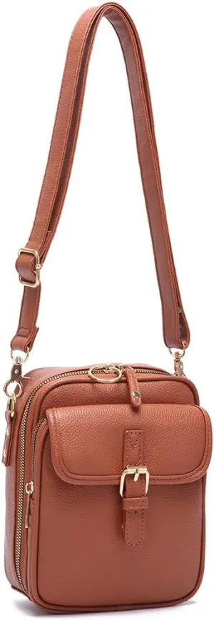 Forcipower Crossbody Leather Bag,Anti-theft Forcipower07 Purse with RFID,Large Capacity Cross Body Bags for Women