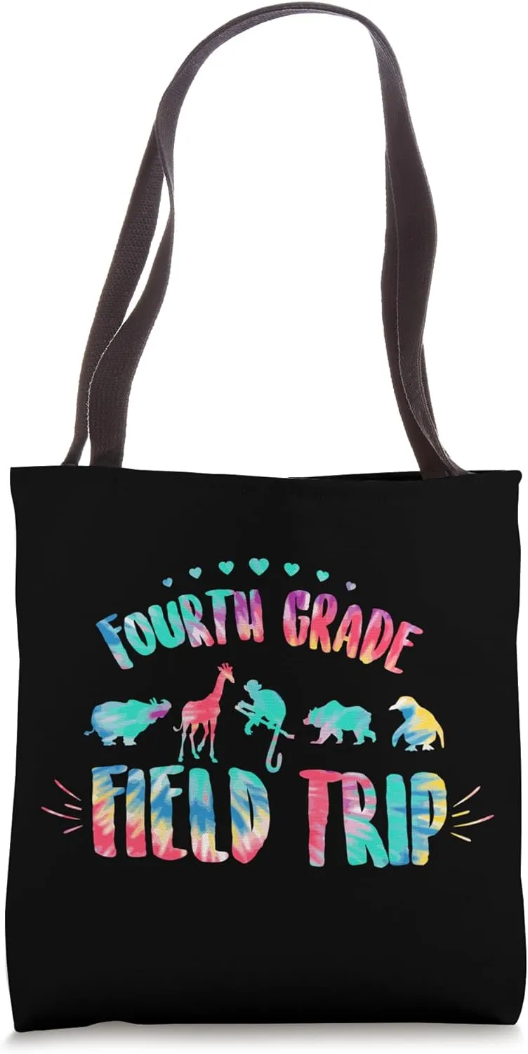 Fourth Grade Students School Zoo Tie Dye Field Trip Matching Tote Bag