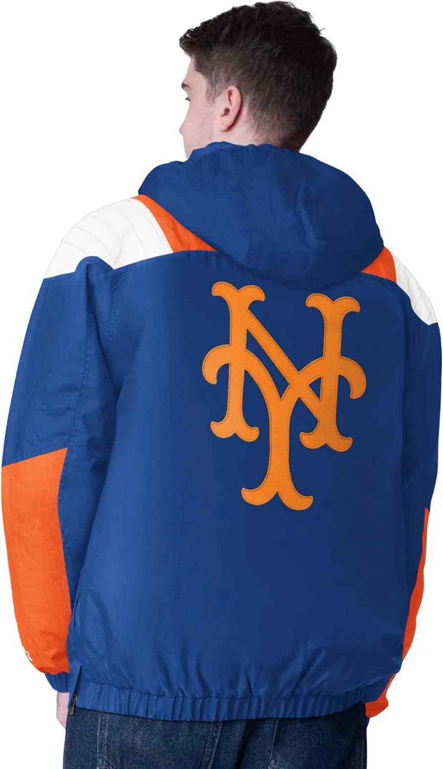 G-III Sports MLB Men's StarterFit Charger Half Zip Nylon Crinkle Jacket
