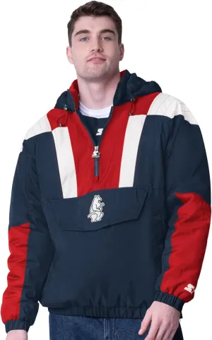 G-III Sports MLB Men's StarterFit Charger Half Zip Nylon Crinkle Jacket