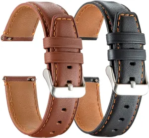 Galaxy Watch Active 2 Bands,Compatible with Samsung Galaxy Active 2 Watch Band, for Galaxy Watch Active 2 40mm/active 2 44mm/active, 20mm Leather Men Women Bands