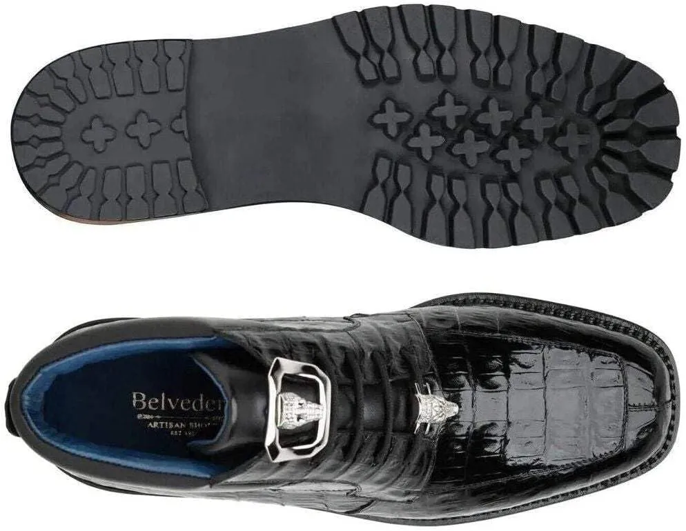 Gallardo Genuine Caiman Crocofile and Italian Leather Boots
