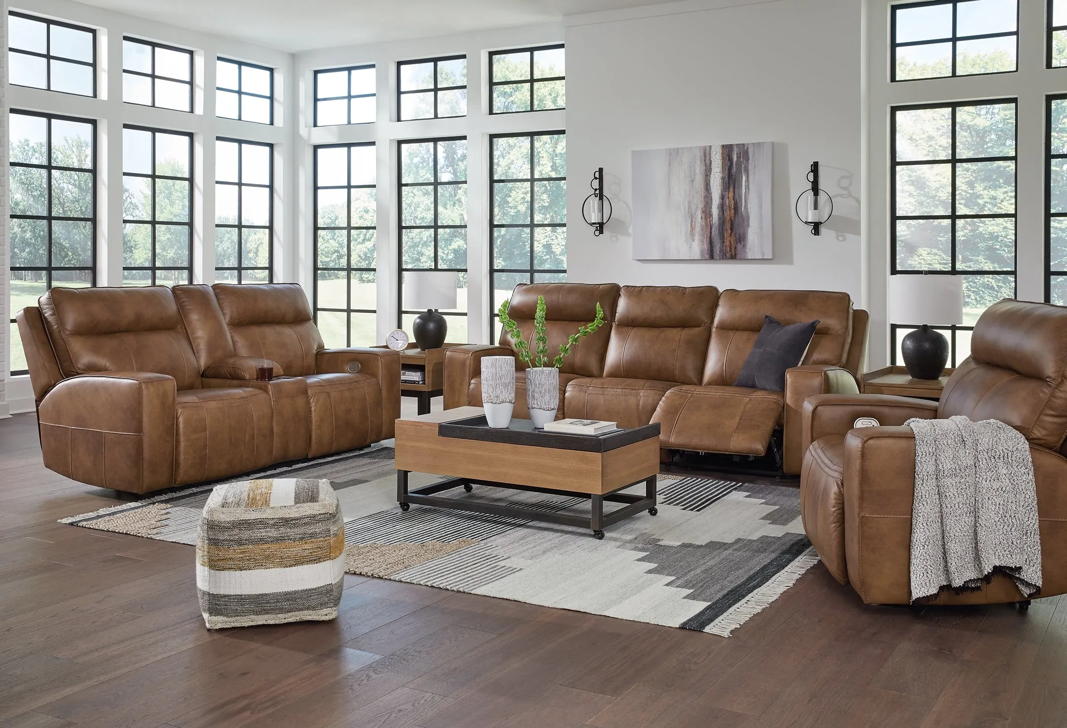 Game Plan Power Reclining Sofa, Loveseat and Recliner
