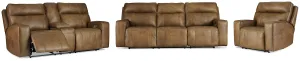 Game Plan Power Reclining Sofa, Loveseat and Recliner