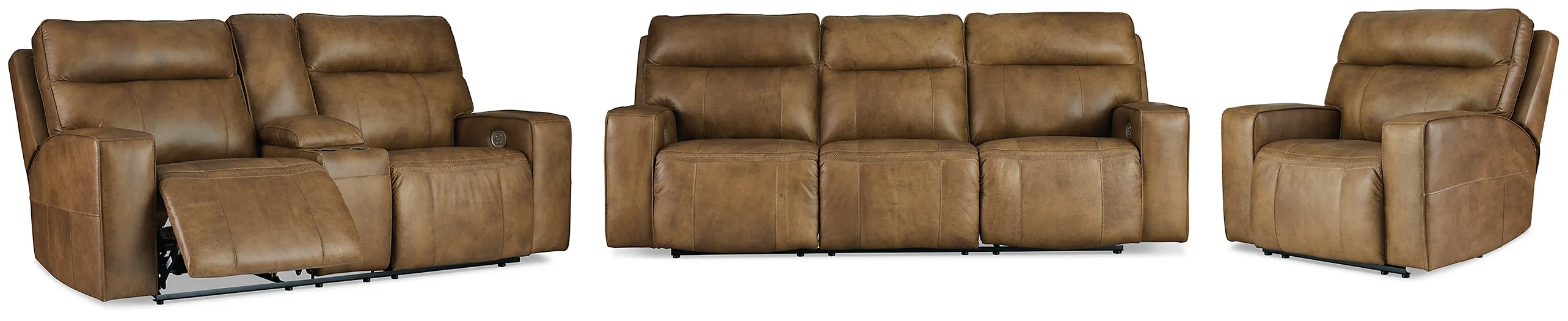 Game Plan Power Reclining Sofa, Loveseat and Recliner