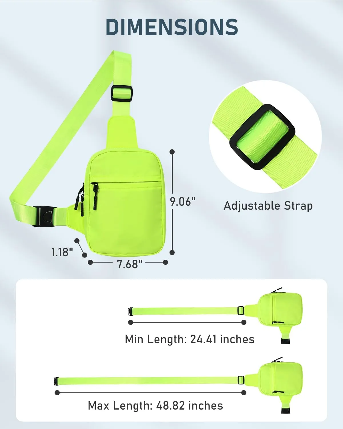 GEEAD Small Sling Bag for Women and Men Mini Crossbody Phone Chest Bag Waterproof Nylon Shoulder Bag Gym Travel