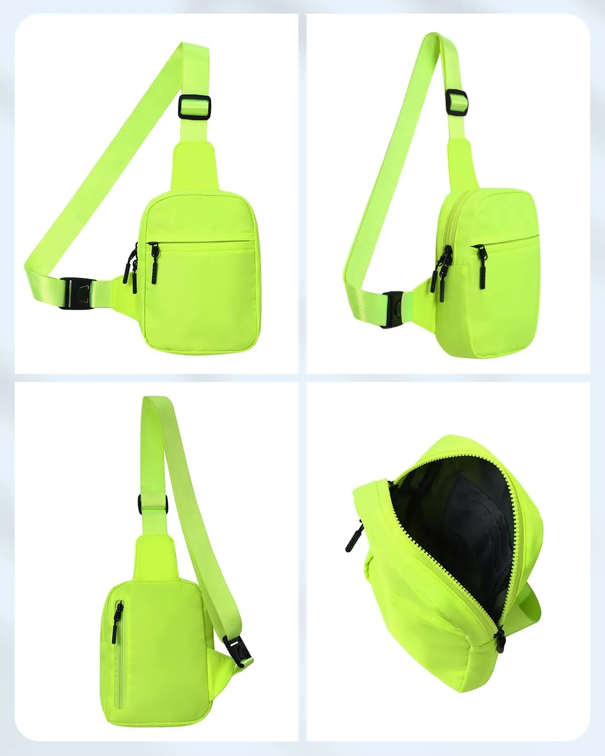 GEEAD Small Sling Bag for Women and Men Mini Crossbody Phone Chest Bag Waterproof Nylon Shoulder Bag Gym Travel