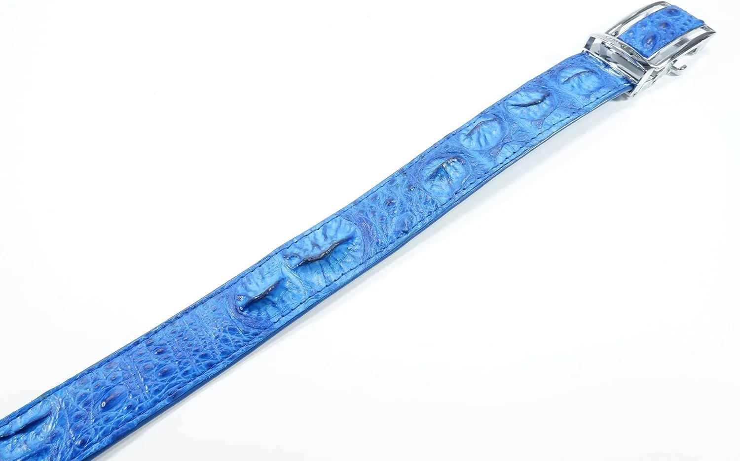 Genuine Crocodile Backbone Skin Leather Men's Belt 46" Long Auto Locking
