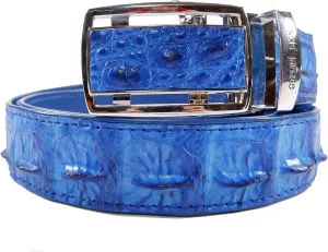 Genuine Crocodile Backbone Skin Leather Men's Belt 46" Long Auto Locking