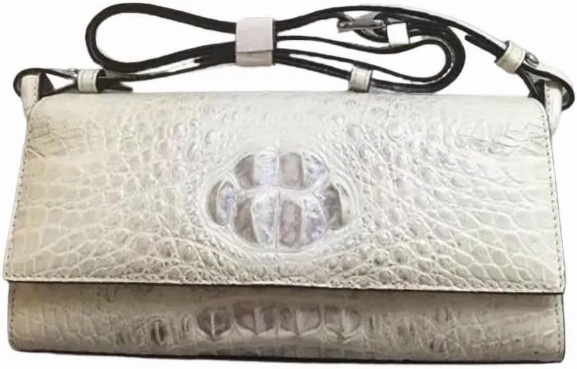 Genuine Crocodile Skin Lady Small Flap Purse Authentic Alligator Leather Women's Sling Shoulder Bag Female Cross Body Bag