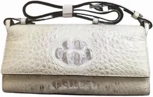 Genuine Crocodile Skin Lady Small Flap Purse Authentic Alligator Leather Women's Sling Shoulder Bag Female Cross Body Bag