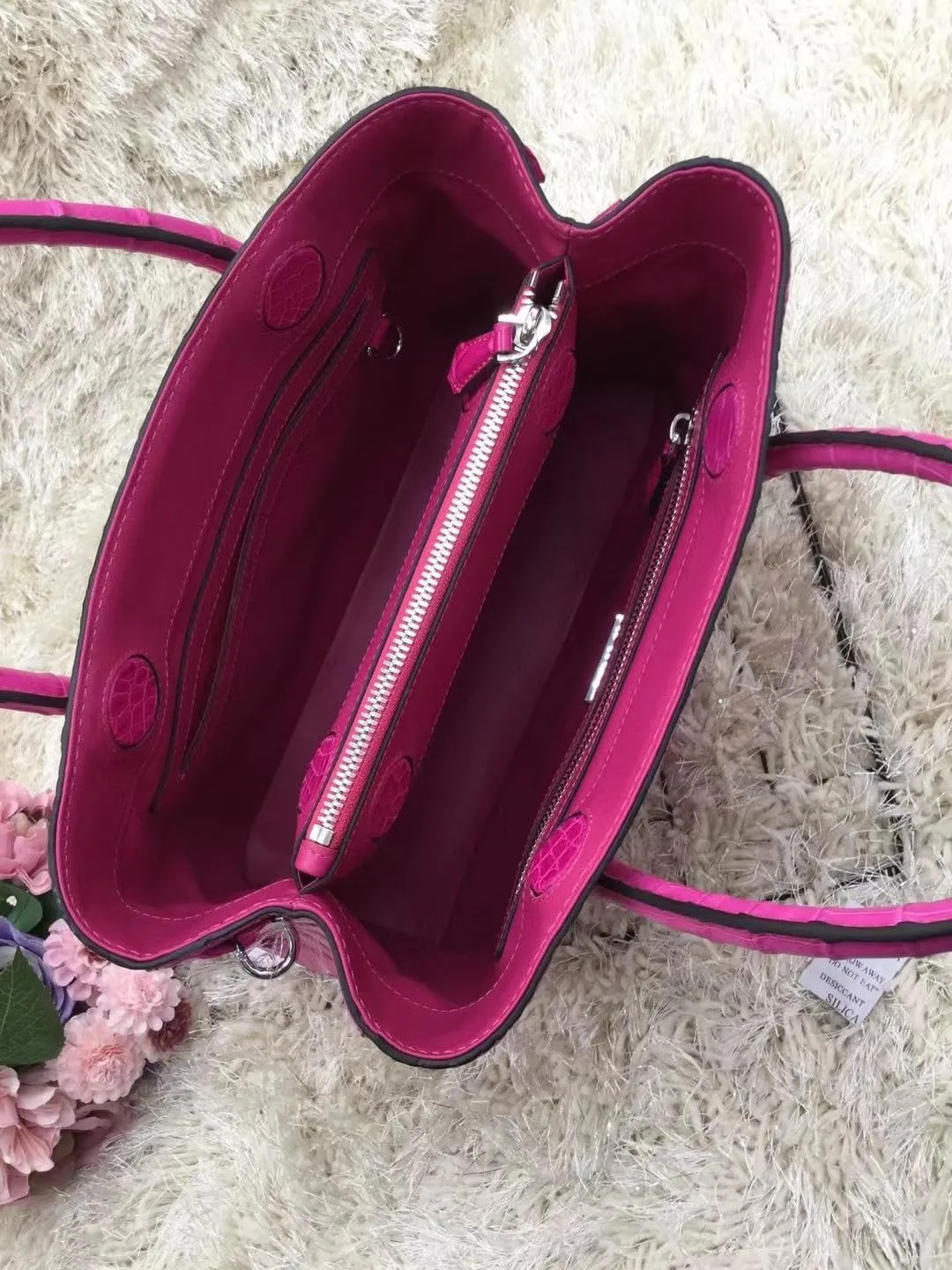 Genuine Crocodile Skin Women Skyblue Colorful Totes Female Handbag Exotic Alligator Leather Lady Single Cross Shoulder Bag