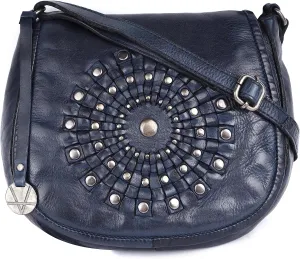Genuine Leather Crossbody Sling Bag for Women, Purse for Women Trendy Casual Office Bag with Adjustable Strap