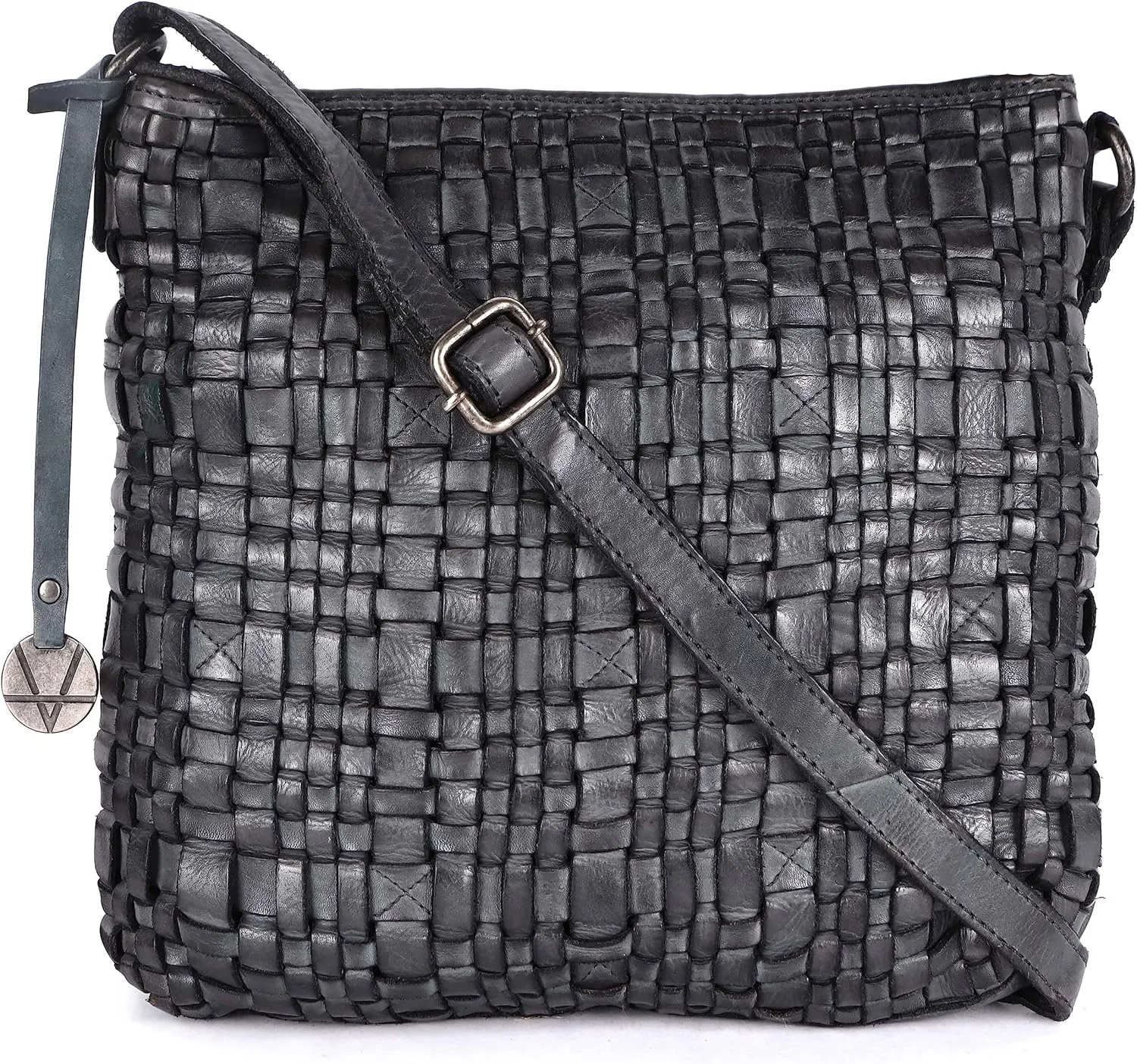 Genuine Leather Crossbody Sling Bag for Women, Purse for Women Trendy Casual Office Bag with Adjustable Strap