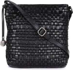 Genuine Leather Crossbody Sling Bag for Women, Purse for Women Trendy Casual Office Bag with Adjustable Strap